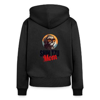Shih Tzu Löwenhunde Chrysanthemenhund Shih Tzu - Frauen Premium Bio Zip Hoodie - Schwarz - Hinten - Julia (174cm)