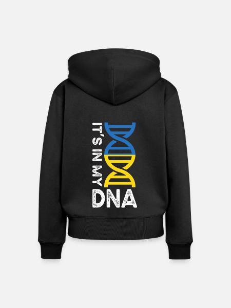Ukraine - Frauen Premium Bio Zip Hoodie - Schwarz