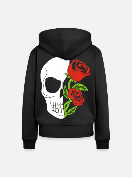 Leben nach dem Tod - Frauen Premium Bio Zip Hoodie - Schwarz