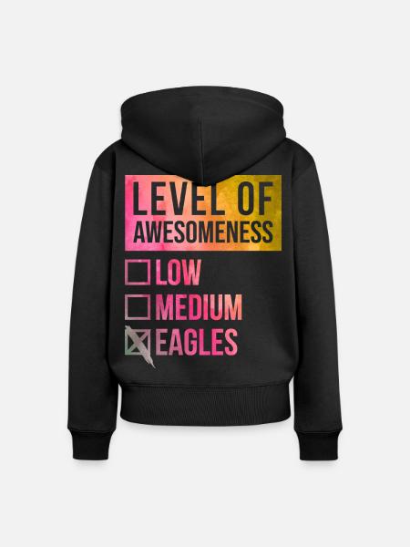 Eagle Eagle Eagle - Frauen Premium Bio Zip Hoodie - Schwarz