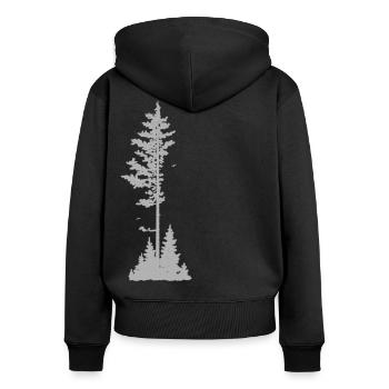 Magische Kräfte - Frauen Premium Bio Zip Hoodie - Schwarz - Hinten - Julia (174cm)