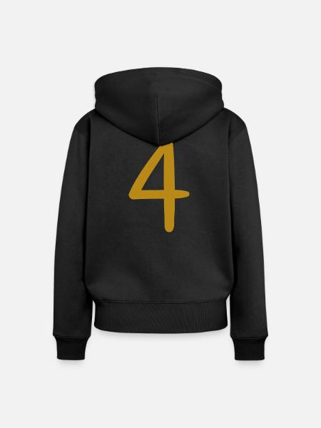 4 - Frauen Premium Bio Zip Hoodie - Schwarz