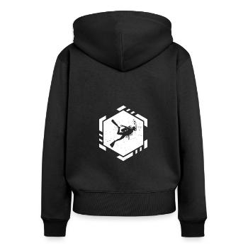 Diving Men's Diving Scuba Diving Scuba Diver - Women's Premium Organic Zip Hoodie - black - Back - Julia (174cm)