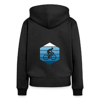 Road Bike Road Bike Road Bike Men Road Bike - Women's Premium Organic Zip Hoodie - black - Back - Julia (174cm)