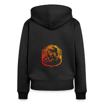 Diver Diving Free Dive Scuba Diving - Women's Premium Organic Zip Hoodie - black - Back - Julia (174cm)