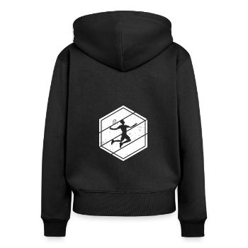 Badminton Men's Squash Badminton Players Badminton - Women's Premium Organic Zip Hoodie - black - Back - Julia (174cm)