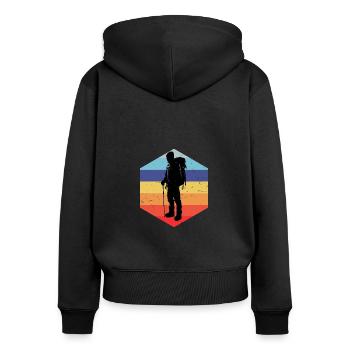 Climbing Bouldering Climber Men Bouldering - Women's Premium Organic Zip Hoodie - black - Back - Julia (174cm)