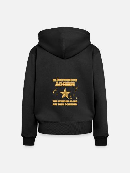 Kollege Adrien - Frauen Premium Bio Zip Hoodie - Schwarz