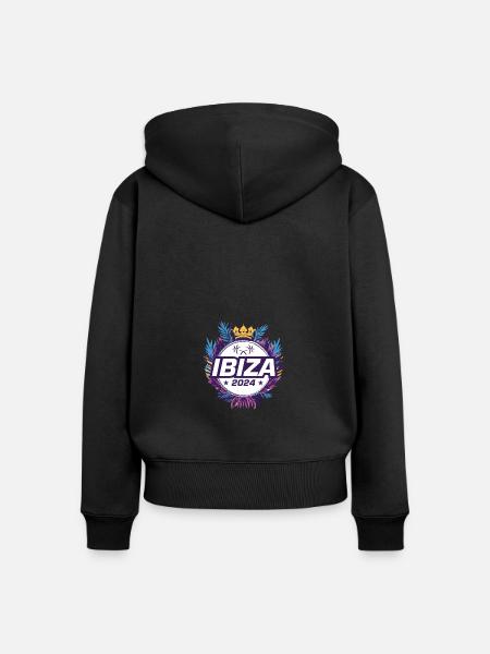 Ibiza 2024 - Frauen Premium Bio Zip Hoodie - Schwarz