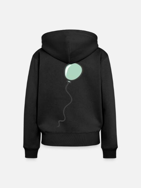 Luftballon - Frauen Premium Bio Zip Hoodie - Schwarz