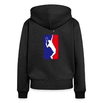 Tennis Logo - Women's Premium Organic Zip Hoodie - black - Back - Julia (174cm)