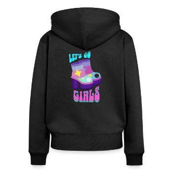 bachelorette party - Women's Premium Organic Zip Hoodie - black - Back - Julia (174cm)