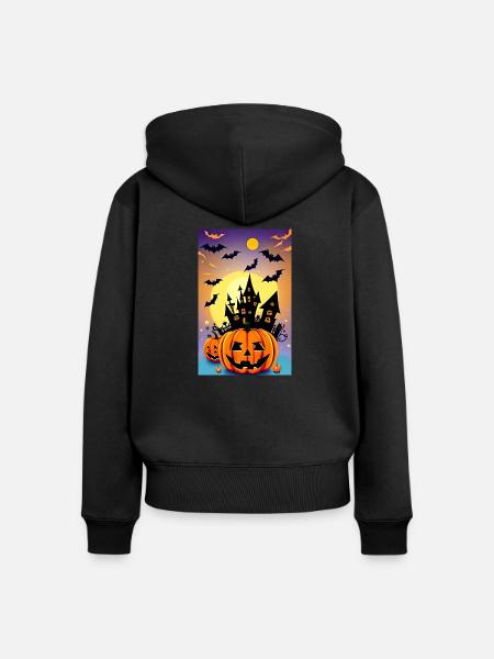 Halloween 2023 - Frauen Premium Bio Zip Hoodie - Schwarz
