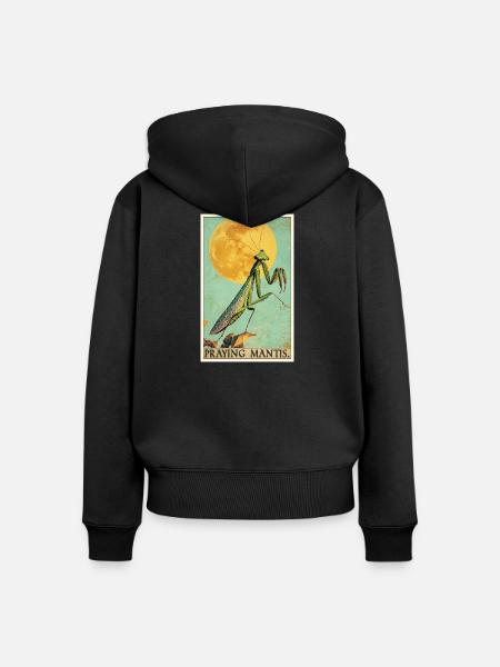 Gottesanbeterinnen Gottesanbeterin - Frauen Premium Bio Zip Hoodie - Schwarz
