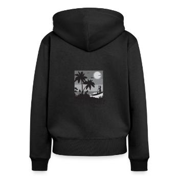 SUP - Women's Premium Organic Zip Hoodie - black - Back - Julia (174cm)
