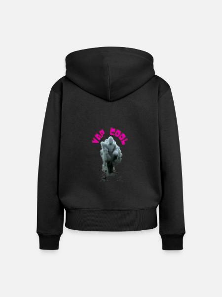 Vap Cool - Frauen Premium Bio Zip Hoodie - Schwarz