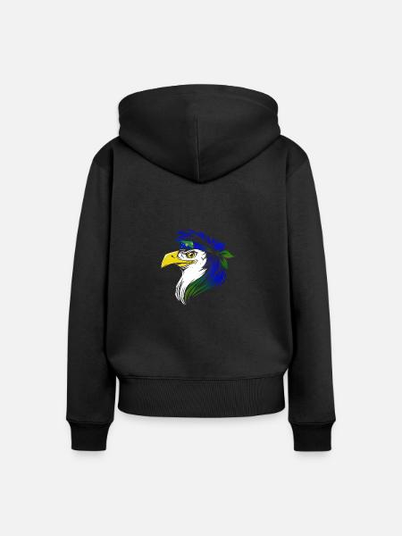 Weihnachtsinsel - Frauen Premium Bio Zip Hoodie - Schwarz
