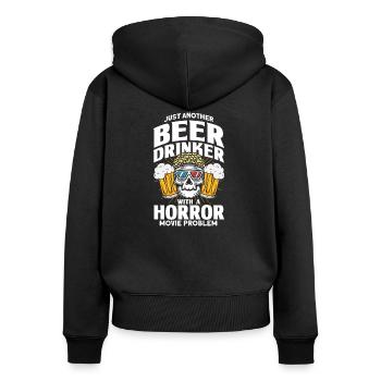 Movie Lovers Horror Movie Horror Movies Gift - Women's Premium Organic Zip Hoodie - black - Back - Julia (174cm)
