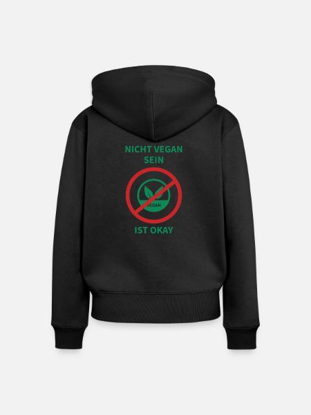 spreadshirtdesign 3 - Frauen Premium Bio Zip Hoodie - Schwarz