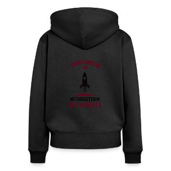 Mitarbeiterin des Monats Zahntechnikerin Zahnarzt - Frauen Premium Bio Zip Hoodie - Schwarz - Hinten - Julia (174cm)