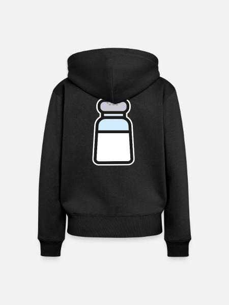 Salz - Frauen Premium Bio Zip Hoodie - Schwarz