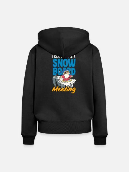 Snowboarden Snowboardtreffen Sessellift - Frauen Premium Bio Zip Hoodie - Schwarz
