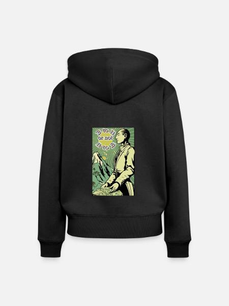 B bis B - Frauen Premium Bio Zip Hoodie - Schwarz