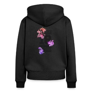 Beautiful female paint art Face colorful woman - Women's Premium Organic Zip Hoodie - black - Back - Julia (174cm)