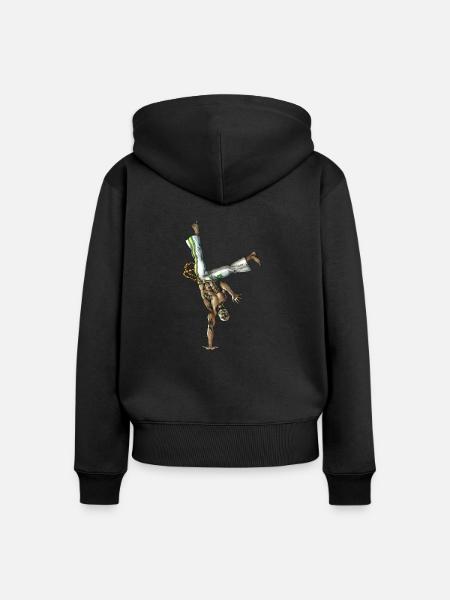 Capoeira - Frauen Premium Bio Zip Hoodie - Schwarz
