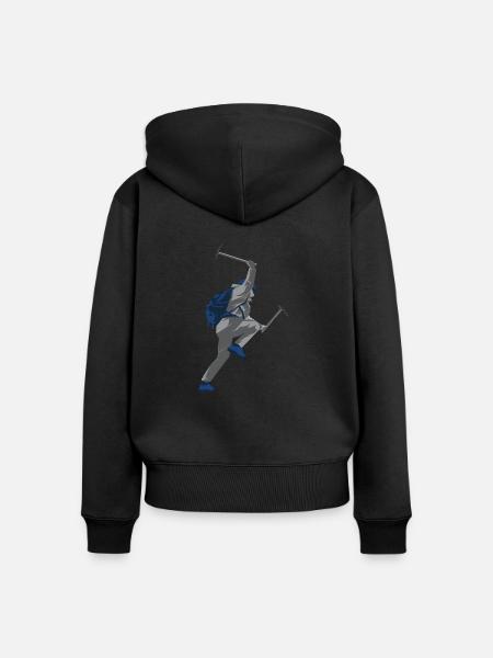 Bergsteiger - Frauen Premium Bio Zip Hoodie - Schwarz