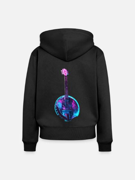 Banjo - Frauen Premium Bio Zip Hoodie - Schwarz