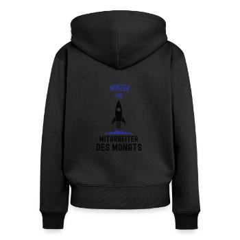Mitarbeiter des Monats Winzer Bester Mann Winzerei - Frauen Premium Bio Zip Hoodie - Schwarz - Hinten - Julia (174cm)