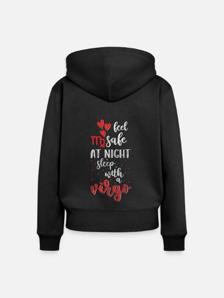 Tierkreiszeichen August Zeichen - Frauen Premium Bio Zip Hoodie - Schwarz