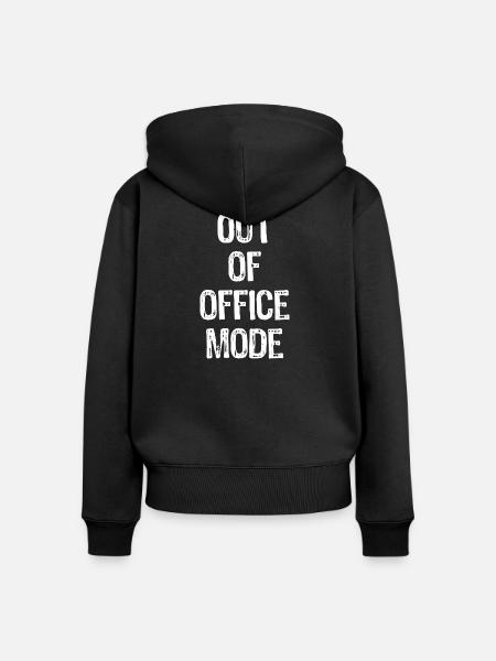 Out of Office Mode - Frauen Premium Bio Zip Hoodie - Schwarz