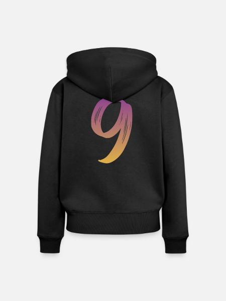 9 - Frauen Premium Bio Zip Hoodie - Schwarz