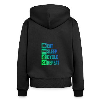Road Bike Women Men Road Bike Road Bike Road Bike - Women's Premium Organic Zip Hoodie - black - Back - Julia (174cm)