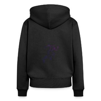 Jogging Course Course Femme Cross Country Running - Sweat à capuche zippé Premium bio Femme - noir - Dos - Julia (174cm)