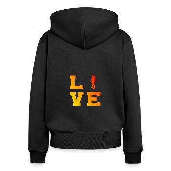 Men Women Climbing Boulder Climbing Bouldering - Women's Premium Organic Zip Hoodie - black - Back - Julia (174cm)