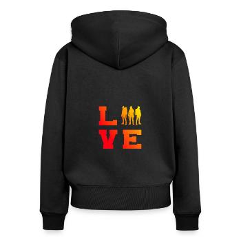Escalade de bloc Kletterer Grimpeur Klettern - Sweat à capuche zippé Premium bio Femme - noir - Dos - Julia (174cm)