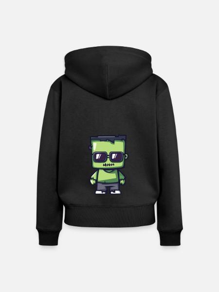 Zombie Halloween Cool - Frauen Premium Bio Zip Hoodie - Schwarz