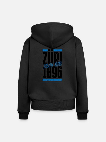 Züri - Frauen Premium Bio Zip Hoodie - Schwarz
