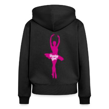 Danse Ballerine danse moderne Ballerine Danse - Sweat à capuche zippé Premium bio Femme - noir - Dos - Julia (174cm)