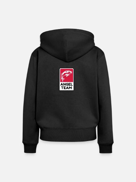 Das Angel Team - Frauen Premium Bio Zip Hoodie - Schwarz