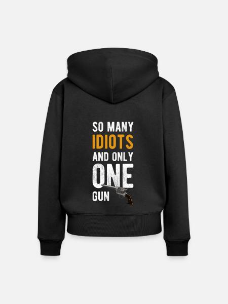Sarkasmus Kollegen Provokation - Frauen Premium Bio Zip Hoodie - Schwarz