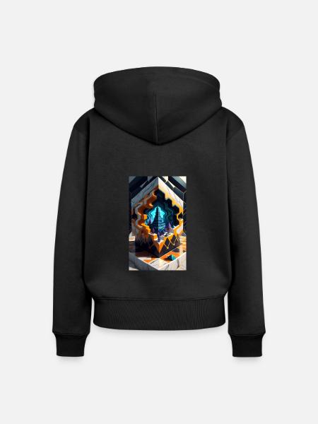 Kosmische Elemente - Frauen Premium Bio Zip Hoodie - Schwarz