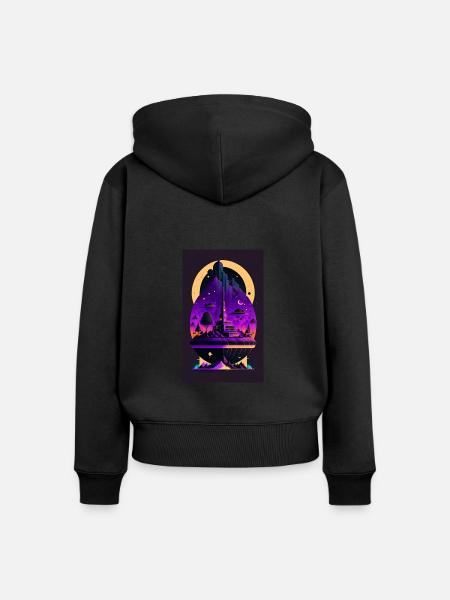 ORIGINALE KUNST - Frauen Premium Bio Zip Hoodie - Schwarz