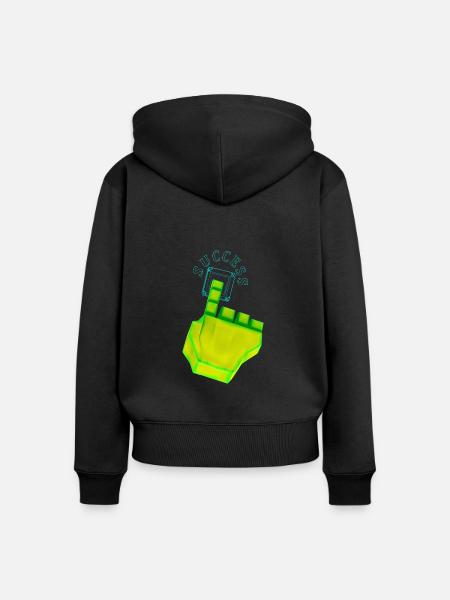 ERFOLG - Frauen Premium Bio Zip Hoodie - Schwarz