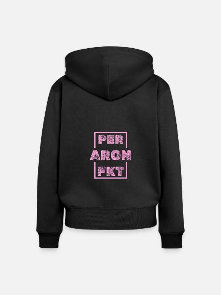 Aron als Aron - Frauen Premium Bio Zip Hoodie - Schwarz