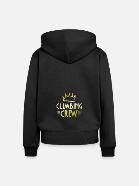 Climbing Crew - Frauen Premium Bio Zip Hoodie - Schwarz