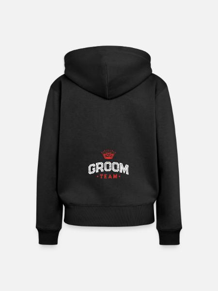 Groom Team - Frauen Premium Bio Zip Hoodie - Schwarz